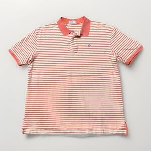 Southern Tide the‎ Skipjack Polo Shirt Men's XXL Pink Stiped
